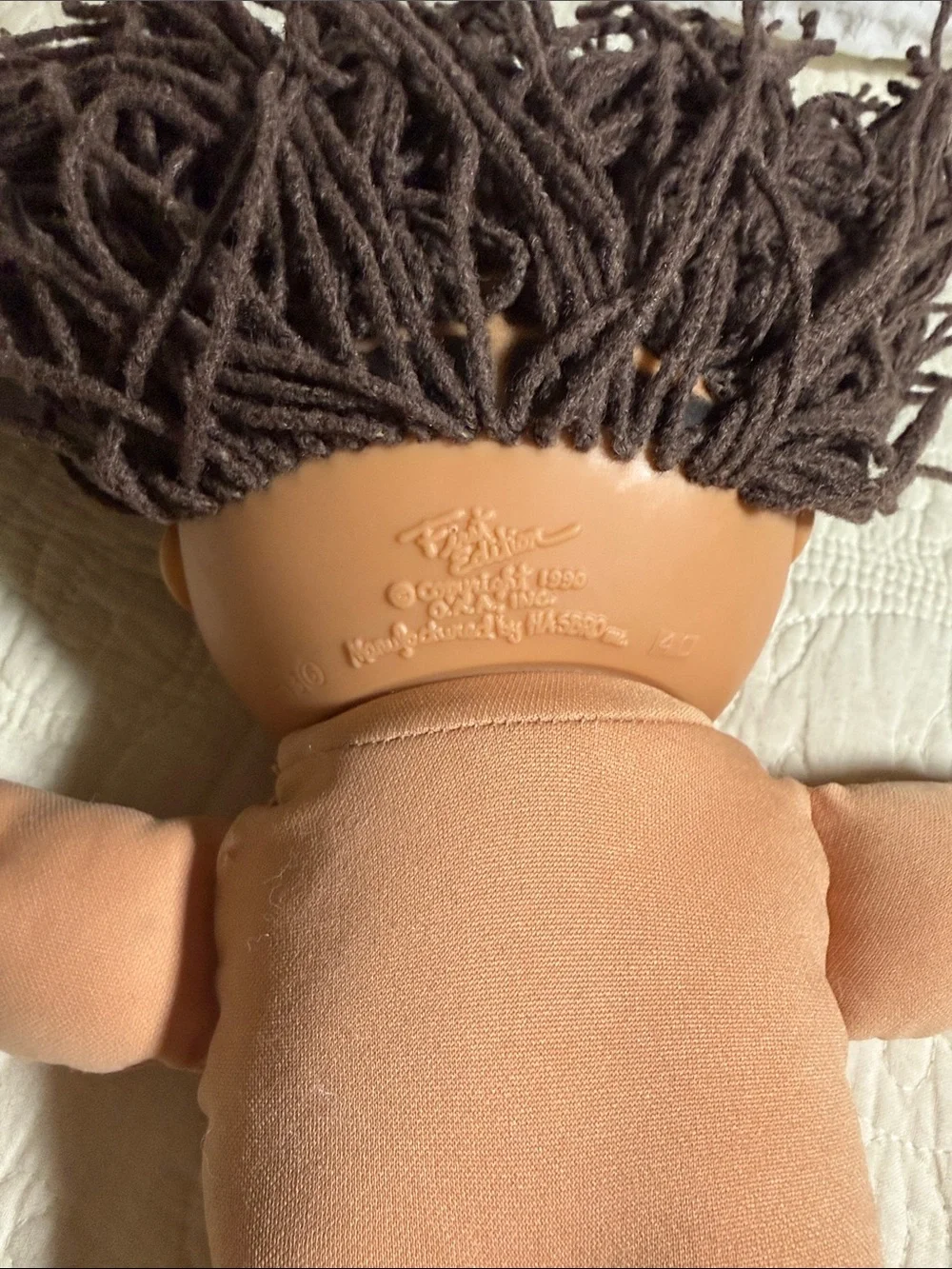 Vintage Cabbage Patch 1990 Pretty Crimp and Curl Brown-Haired First Edition Doll